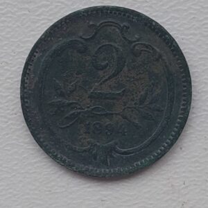 Mince 2 Heller z roku 1894