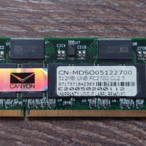 RAM Apacer 512MB PC2700 UNB CL2.5
