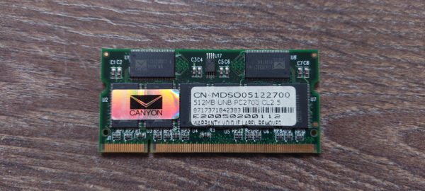 RAM Apacer 512MB PC2700 UNB CL2.5